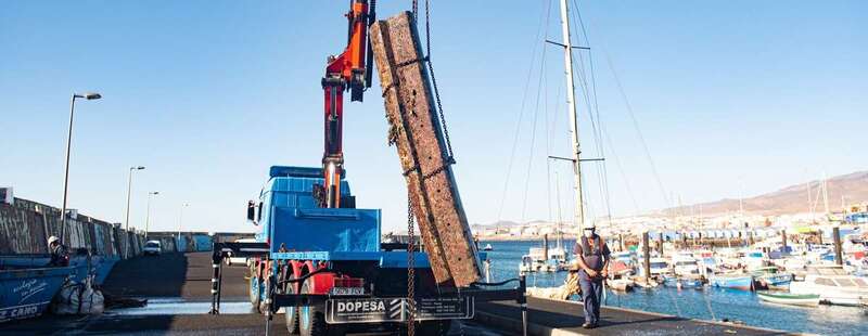 Vista del muelle de Talairte/TA.